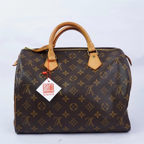 Túi LV Speedy hoa nâu có lót form (AA5019) sz30 KG+
