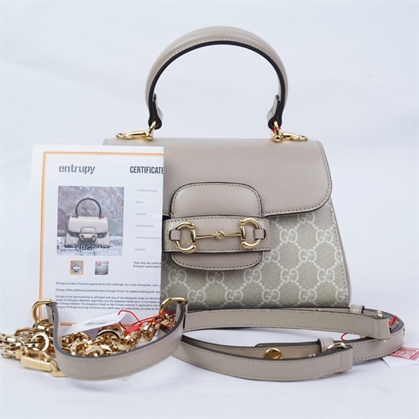 Túi GG Horsebit 1955 nude 2 strap (703848-520081) sz22 (HT)+