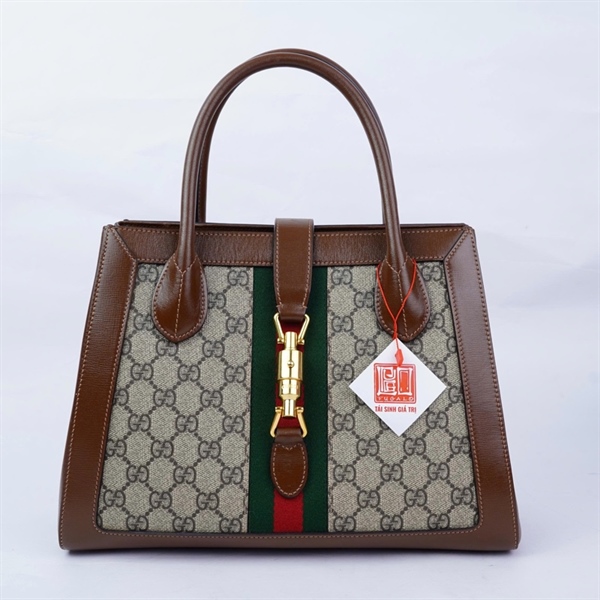 Túi GG Jackie 1961 Tote xám (649016-525040) sz30-25 (HT)+