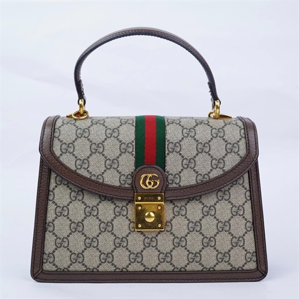 Túi GG Ophidia handle xám (651055-520981) sz24 (HT)+