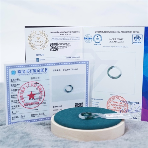 Nhẫn cẩm thạch xanh sz16.65-3.87 (732265) My +