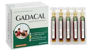 Dung dịch uống Gadacal Hà Tây bổ sung Calci, Lysin và các Vitamin (20 ống x 10ml)