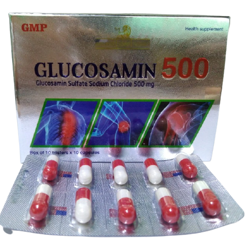 Bổ xương khớp Glucosamin 500 xanh Mediphar USA (H/100V) (hộp xanh)