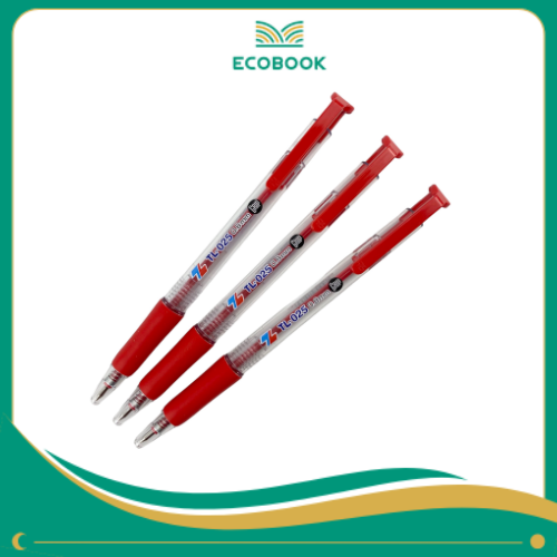 Bút bi TL-025 đỏ hộp 20