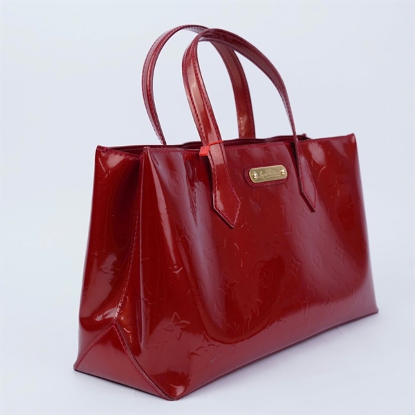 Túi LV hoa đỏ bóng sz30 KG+