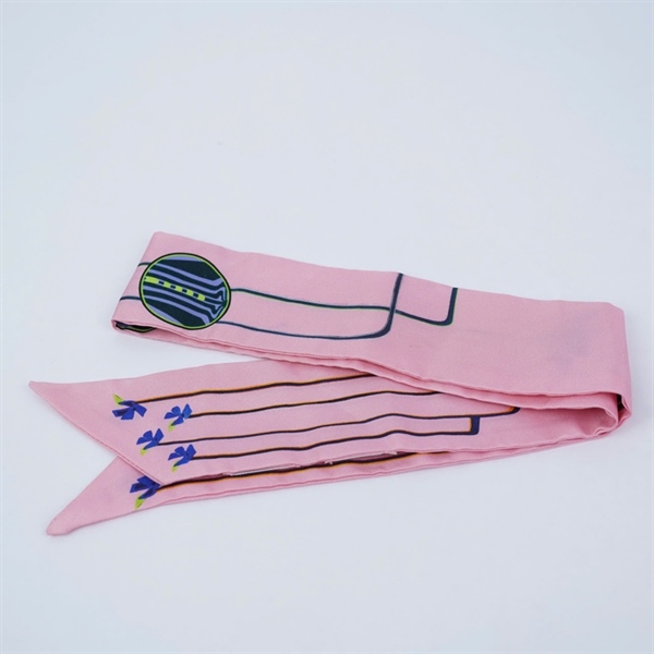 Khăn Dior hồng in họa tiết 6x96cm KG+