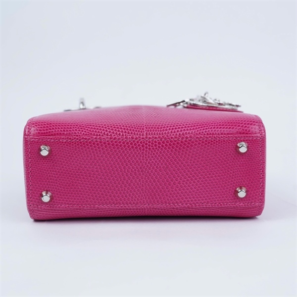 Túi Dior Lady hồng da thằn lằn (15-BO-0187) szmini KG+