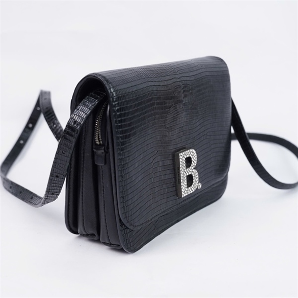 Túi Balenciga đen logo đính đá sz18 +