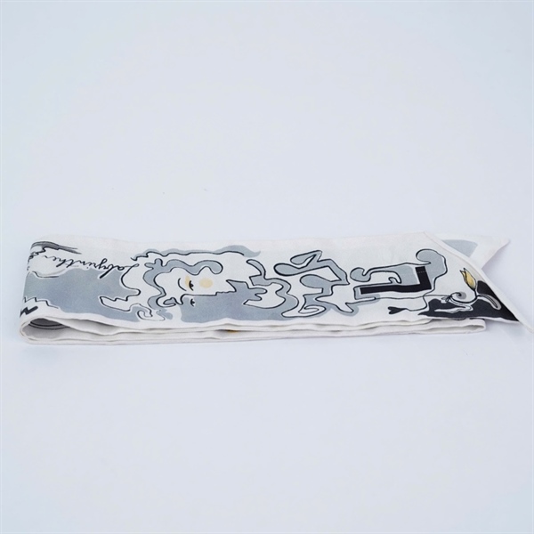 Khăn Dior xám in hình 6x98cm KG+