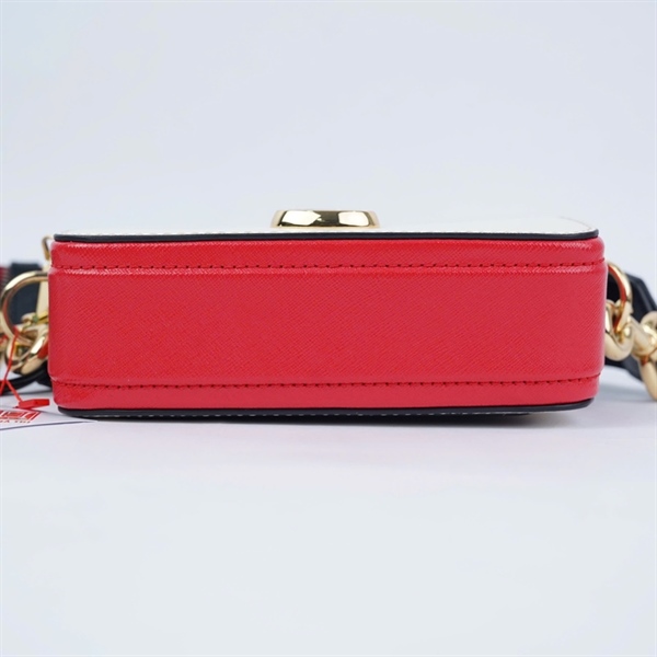 Túi Marc Jacobs trắng pha xanh đỏ sz18 KG+