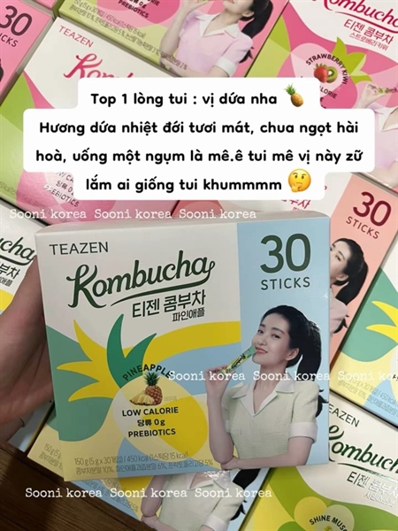 Trà kombucha vị dứa
