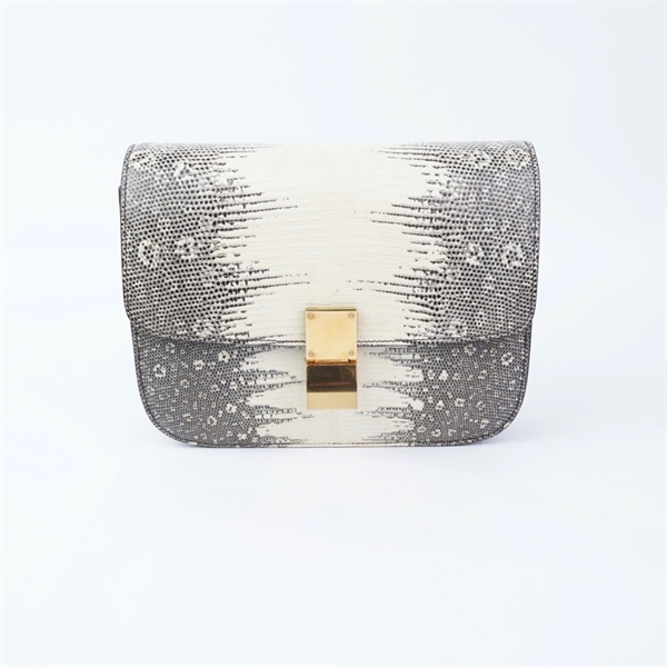 Túi Celine Classic Box da lằn thằn (F-CE-2136) sz23 +