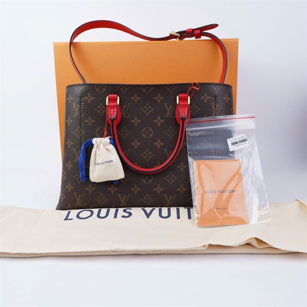 Túi LV Tote hoa nâu kèm 2 lót form+ ổ+ 4 chìa (AH0270) sz35-30 KG+