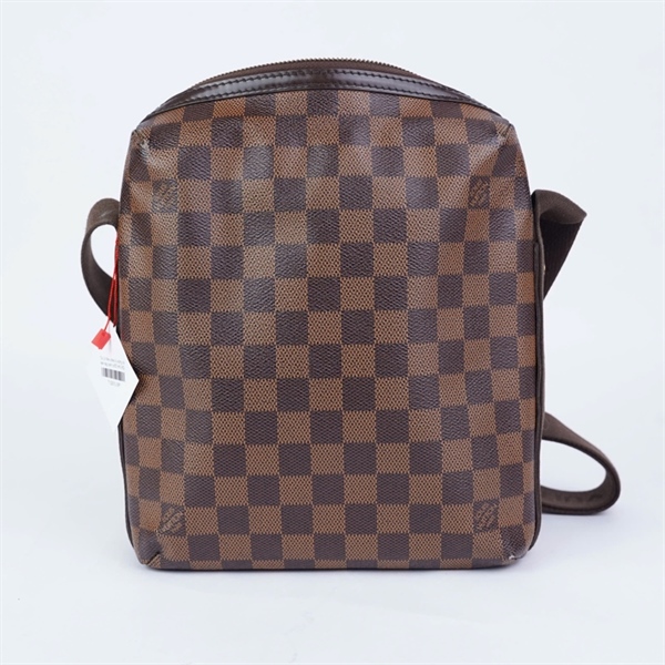 Túi LV đeo chéo ô vuông nâu kèm tag xanh sz22 (HV) KG+