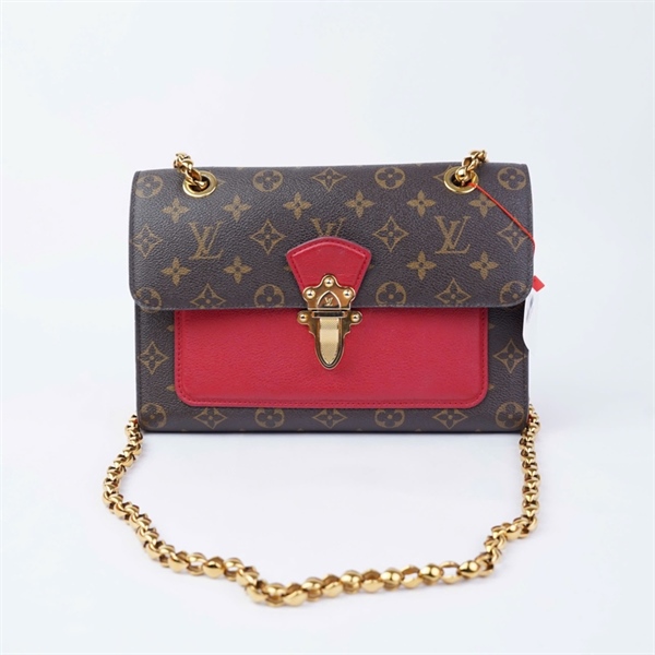 Túi LV Victorie nâu phối đỏ (CA2178) sz26 KG+