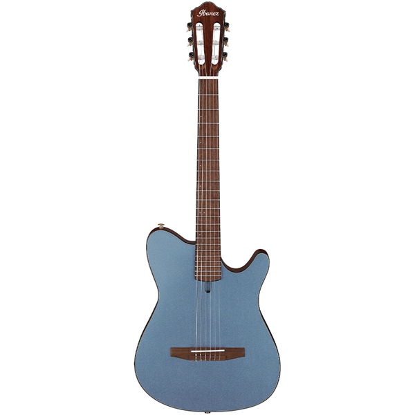 Đàn Guitar Classic Silent Ibanez FRH10N Thinline Nylon, Indigo Blue Metallic Flat
