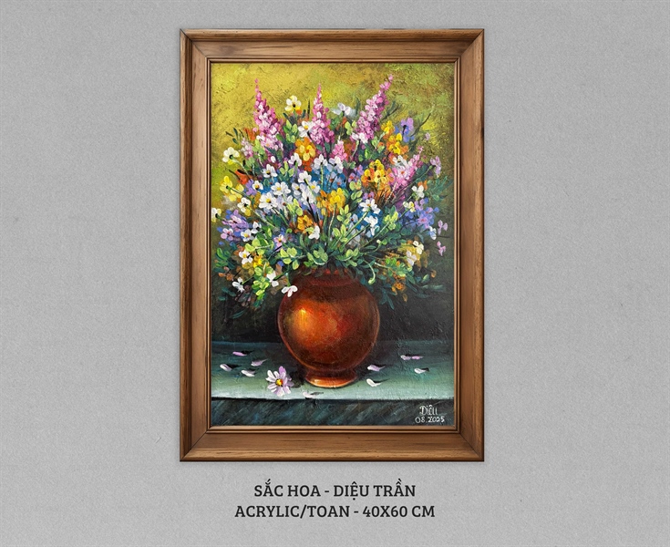 Sắc hoa - Diệu Trần - 40x60 cm