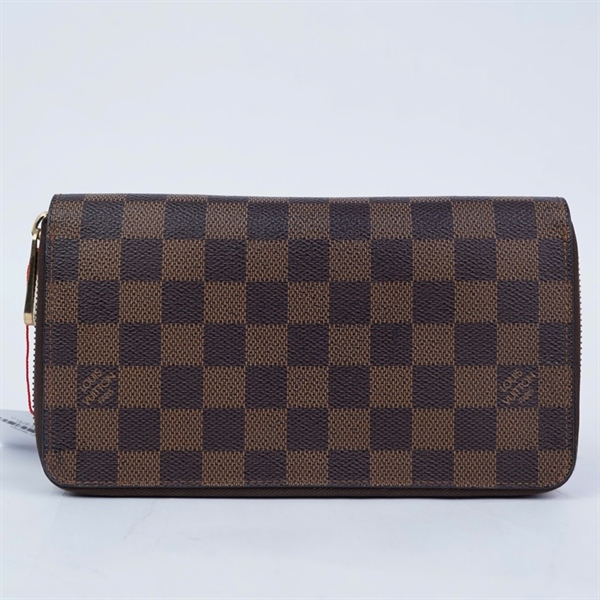 Ví LV zip ô vuông nâu (SN2120) (LT) KG+