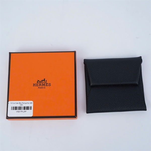 Ví Hermes đen đựng phụ kiện +