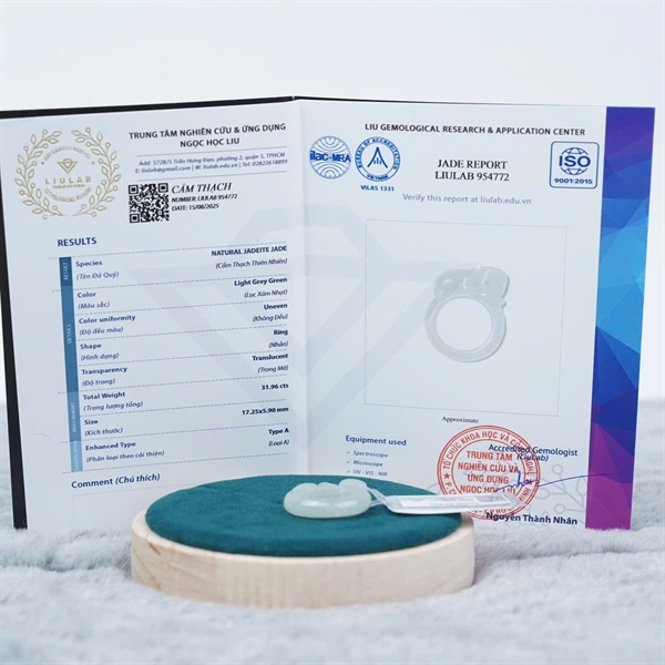 Nhẫn cẩm thạch cụ tỳ hưu My sz17.25x5.9 (954772) +