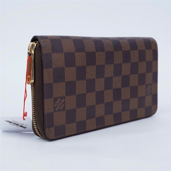 Ví LV zip ô vuông nâu (SN2120) (LT) KG+