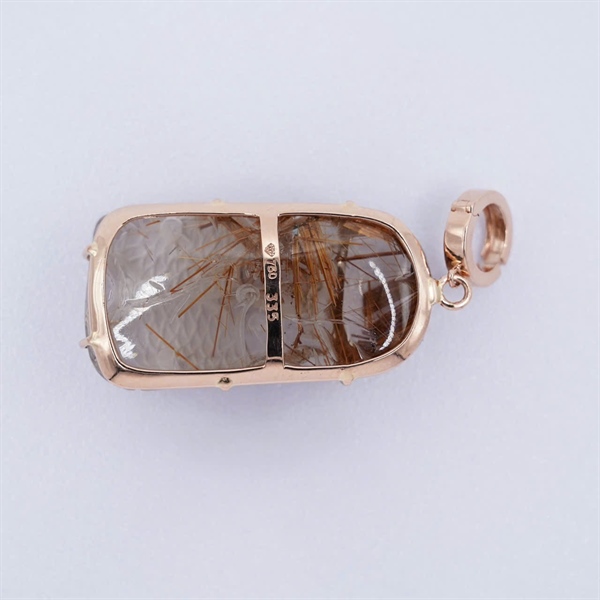 Mặt dây song ngư tóc nâu +