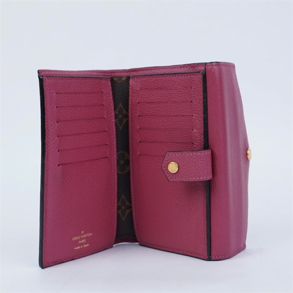 Ví LV hoa nâu nắp hồng KG+