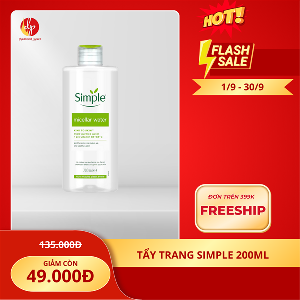 Nước tẩy Trang Simple 200ml