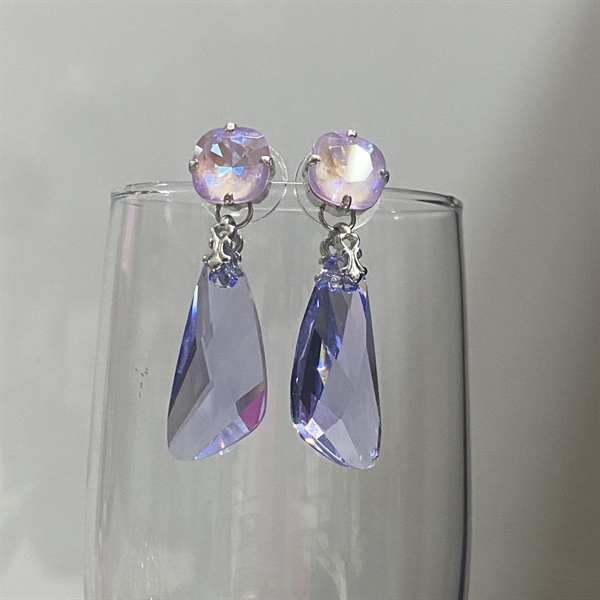 Hoa tai pha lê dài mix 4470M10, pendant 6690M27