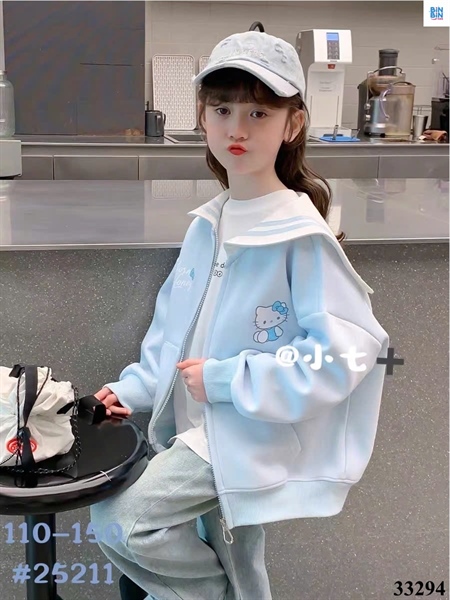 33294-Áo khoác kitty thủy thủ xanh