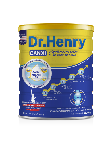 Sua bot Dr.henry Canxi lon 800g