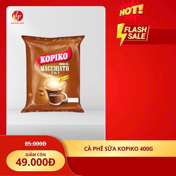 V-Cà phê sữa hoà tan 3IN1 Kopiko macchiato 400gram