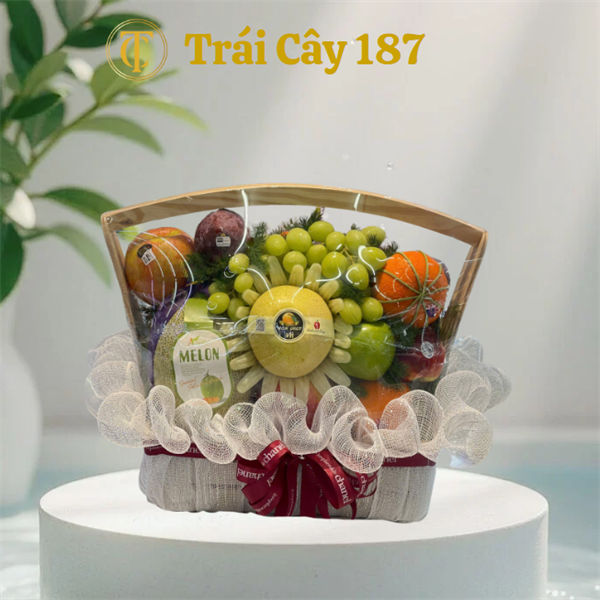 Giỏ Trái Cây Nhập Khẩu Tone Trắng
