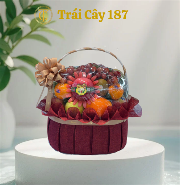 Giỏ Trái Cây Nhập Khẩu Tone Đỏ