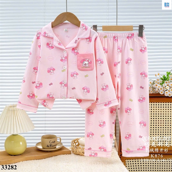 33282-Pyjama Bé Gái Melody Hồng