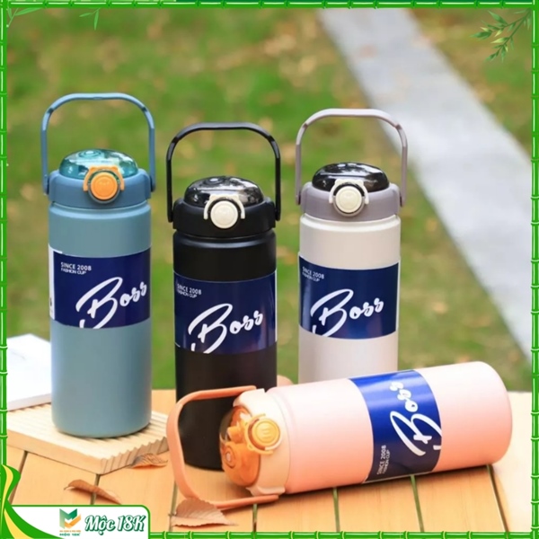 Bình giữ nhiệt BOSS có quai xách kèm ống hút