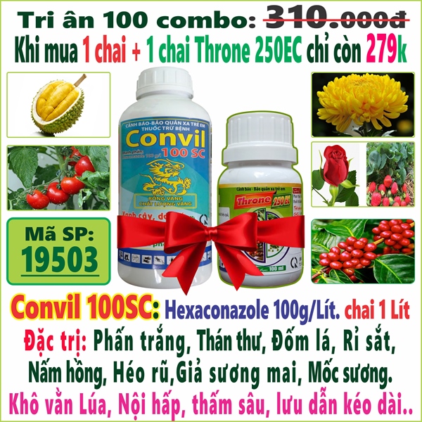 Combo Convil 100SC 1 Lít +Throne 250EC. ****