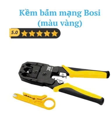 Kềm bấm mạng Bosi (màu vàng)