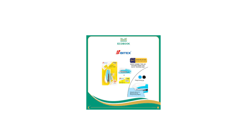 Combo bấm kim và kim bấm số 10/CS01 (1 bấm kim + 1 hộp kim bấm)