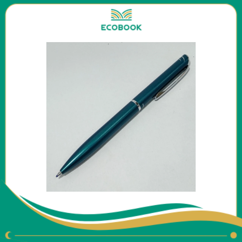 Bút bi kim loại nắp vặn cao cấp (thân xanh) - Xanh