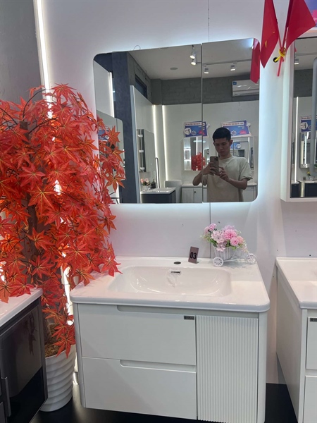 Bộ tủ chậu nhựa PVC cao cấp GN T20-80T