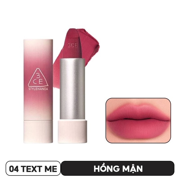 [Hàng Công Ty] 3CE Son Cashmere Hug Lipstick 04