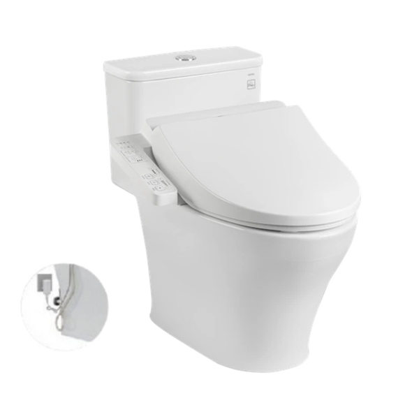 Bàn cầu một khối MS857 kèm nắp rửa điện tử WASHLET dòng C2 cơ bản – TCF23710AAA