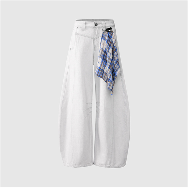 Baggy TRẮNG đen kèm khăn caro