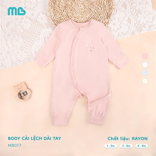 MB017 - 3M/9M Body cài lệch dài tay Rayon