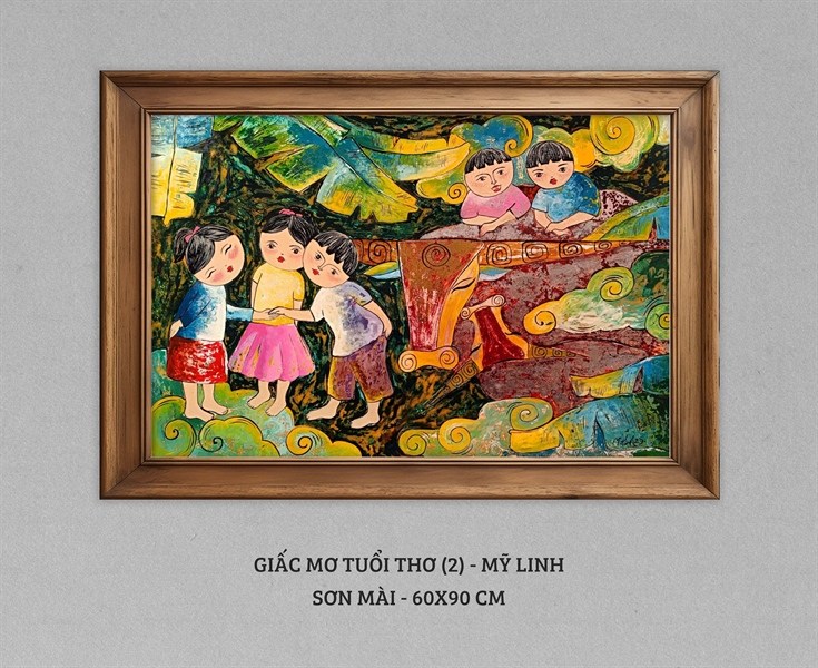 Giấc mơ tuổi thơ (2) - Võ Minh Linh - 60x90 cm