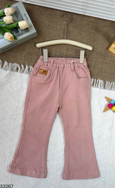 33267- Quần Jean Dài Miu Hồng Ống Loe