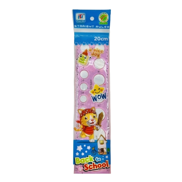 Thước thẳng 20cm có hình tròn Thuận Nam