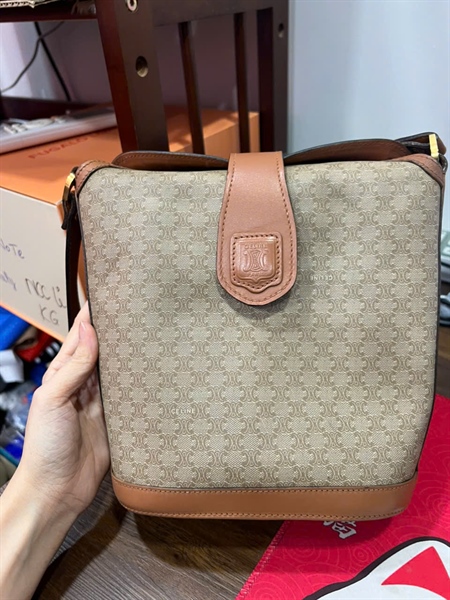 Túi Celine nâu nhạt đáy sz19 - miệng sz24 (HN) KG+