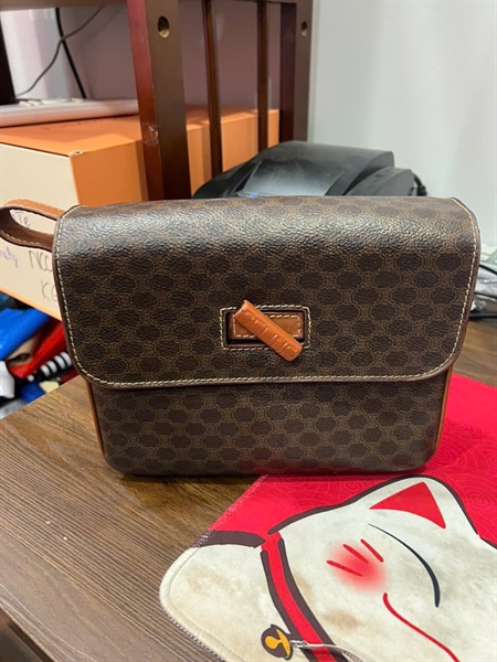 Túi Celine đeo chéo nâu đậm sz21 (HN) KG+
